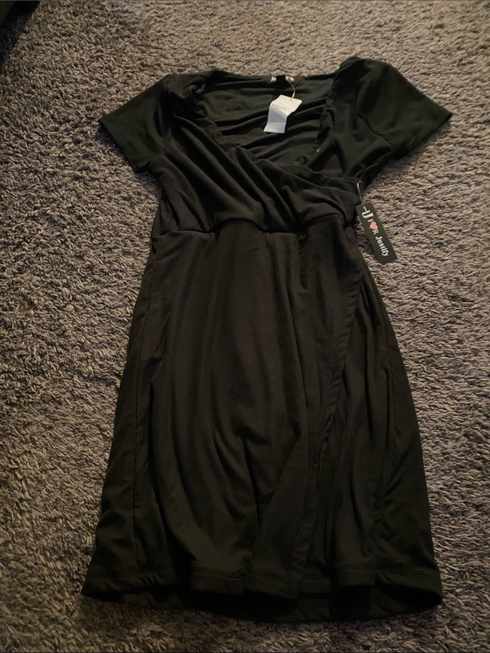 Black low-cut dress